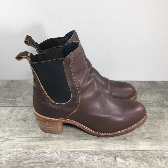 Red Wing Shoe 3392 Chelsea Rancher Harriet Brown Leather High Heel Women  Boots 9